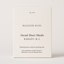 Load image into Gallery viewer, Calma Blossom Buds Kakadu &amp; C Sheet Face Masks
